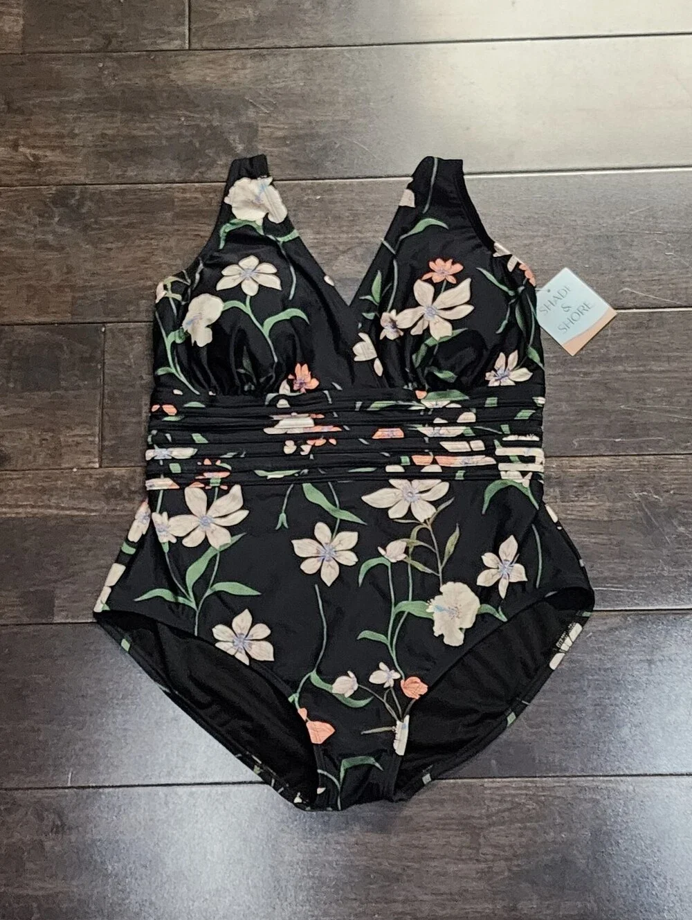 Target Black Floral Kids One-Piece Swimsuit